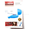 Furstlook new NOVA NV-1290 1000 Watts Foldable Hair Dryer for Man and Women, Multicolor