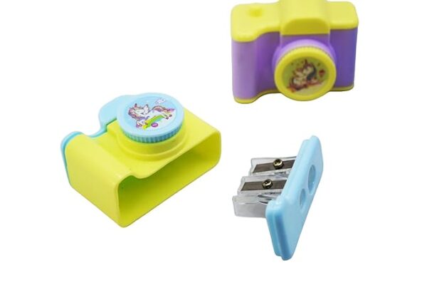 Camera Shape Pencil Sharpener/Cartoon Sharpener for Boys and Girls Stationery for Kids Birthday Return Gifts (Camera 12 Pcs) - Image 3