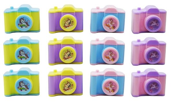 Camera Shape Pencil Sharpener/Cartoon Sharpener for Boys and Girls Stationery for Kids Birthday Return Gifts (Camera 12 Pcs) - Image 2