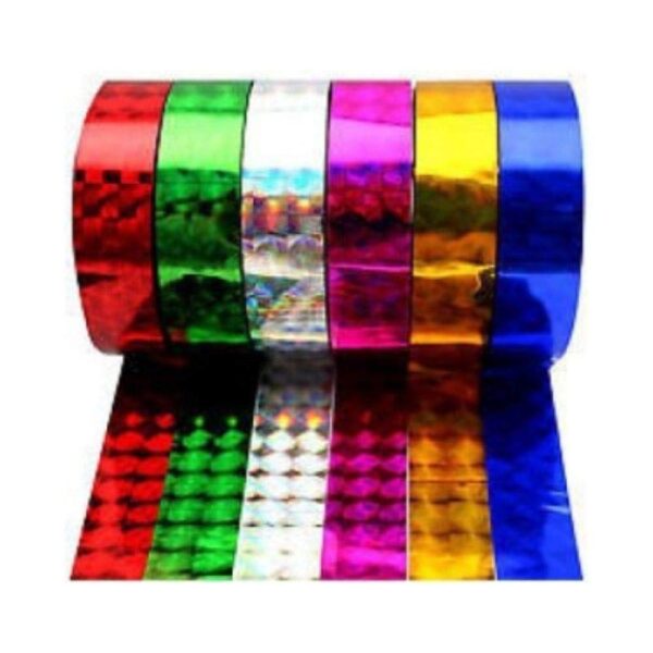 Smart Office Plastic Colorful Decorative Glitter  Tape Rolls Pack Of (12)