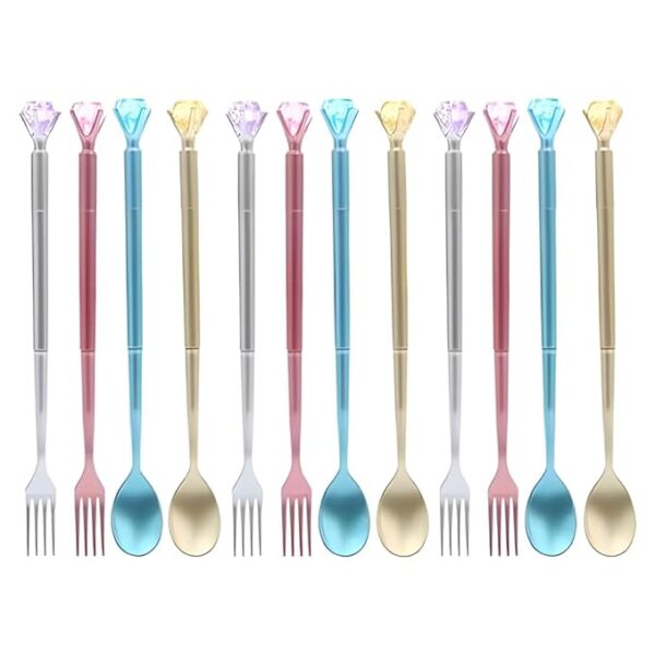 Oytra Gel Pen Set Black Pens 12 Pack Cutlery Cute Gifts Kawaii Aesthetic Unique Stylish Design for Gifting Writing School Supplies Kids Birthday Party Return Gift Favor Items for Pinata Bags Hamper - Image 2
