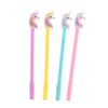 Unicorn Cartoon Creative Ballpoint Pen Rollerball Pen Stationery School Stationery| School&Teaching Aids Unicorn Gel Pen,Blue - Image 2