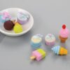 91 Pack of 2 Cupcakes and Ice- Cream Erasers for Kids Stationery for Girls Erasers Set Gift Pack Birthday Gift for Kids Party Favors Return Gift Food Dessert Erasers Set 9 Pcs. - Image 3
