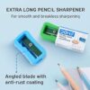 Doms Non-Toxic Extra Long Pencil Sharpener Box Pack | For Smooth & Breakless Sharpening | Playful Body Colors | Pack of 20 Pieces - Image 4