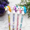 6 Pcs Unicorn Pen Combo- Gel Pen Water Pen Lipstic Pen Mermaid Pen For Girls Gel Pen (Pack of 6, Blue) - Image 2