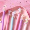 Unicorn Cartoon Creative Ballpoint Pen Rollerball Pen Stationery School Stationery| School&Teaching Aids Unicorn Gel Pen,Blue