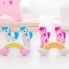 Unicorn Playset Erasers for Kids, Stationary Kit for Kids, School Stationary Set, Birthday Return Gift - 6 Pcs - Multicolor - Image 4