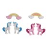 Unicorn Playset Erasers for Kids, Stationary Kit for Kids, School Stationary Set, Birthday Return Gift - 6 Pcs - Multicolor - Image 3