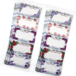 (100 PCS) Best Wishes Sticker for Gift Wrapping Sticker tag, Happy Birthday Sticker,Suitable for Gift Wrapping and Cover Notes Name Slip(A238)
