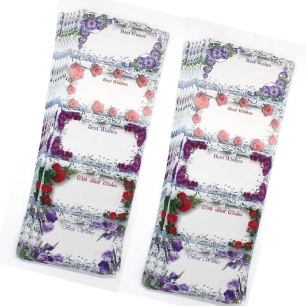 (100 PCS) Best Wishes Sticker for Gift Wrapping Sticker tag, Happy Birthday Sticker,Suitable for Gift Wrapping and Cover Notes Name Slip(A238)