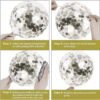 (Pack of 10) Transparent Balloons Bouquet Combo with Re Filled Silver Confetti & Ribbons for Anniversary, Birthday, Baby Shower, Valentine Day Party Decoration Balloon Bunch - Silver - Image 3