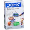 Doms Non-Toxic Extra Long Pencil Sharpener Box Pack | For Smooth & Breakless Sharpening | Playful Body Colors | Pack of 20 Pieces - Image 2