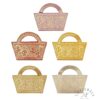 Unique and Exclusive Designer Ethnic Basket with Handle Money And Shagun Envelopes for Weddings, Birthdays and Various other Occasions. Pack of 10 | Color: Multicolor (As per availability)