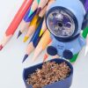 Cute Space Theme Table Mechanical Sharpeners for Kids,Office Stationary Items,Table Sharpener Machine,Birthday Return Gift,Pencil Cutter Machine BluePink Color pack of 12 - Image 3