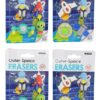 Astronaut Outer Space Solar Pattern Erasers - Set of 4 for Birthday Gifts for Kids (Total 16 Erasers) for Birthday Return Gifts